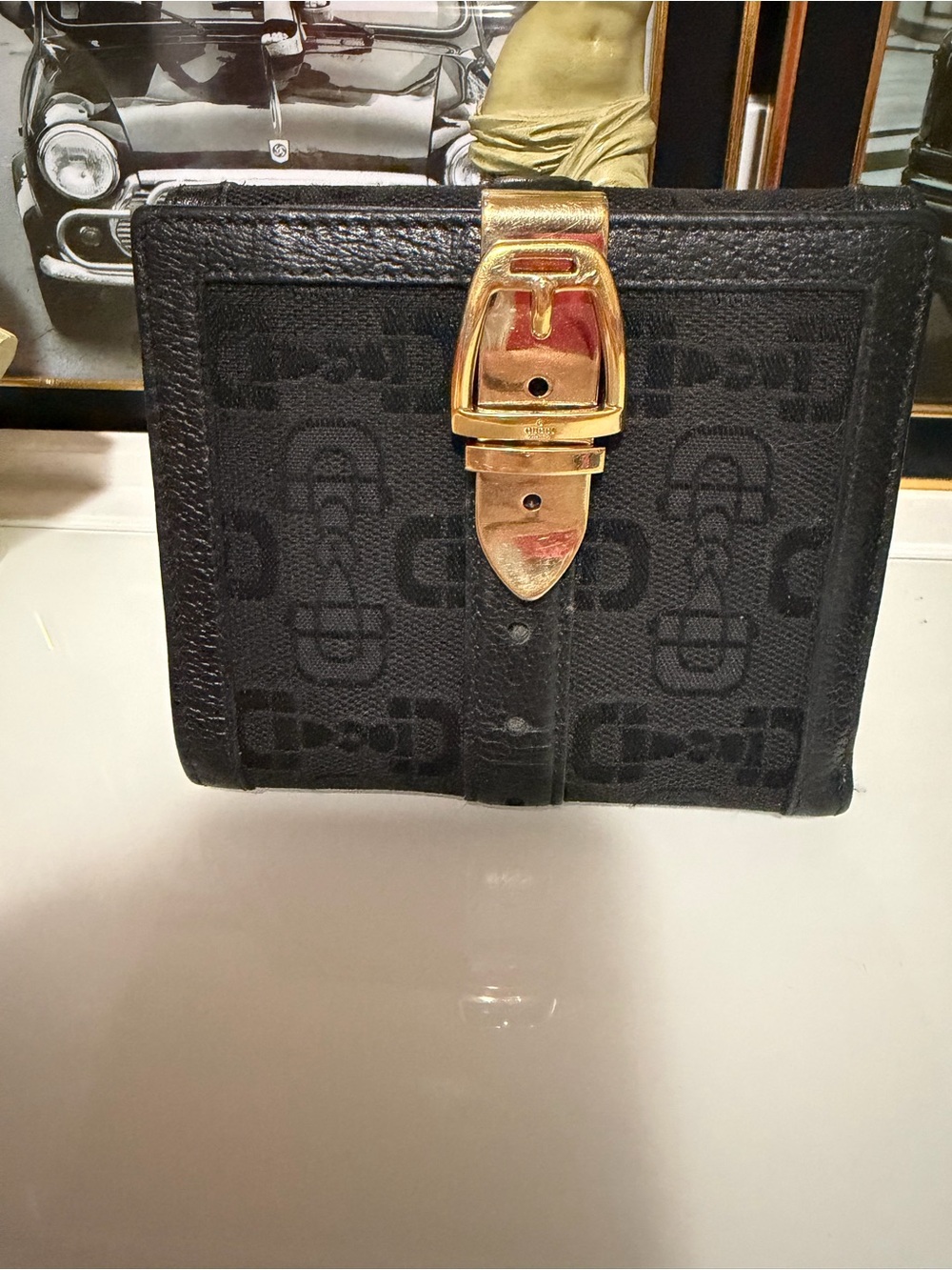 Authentic Gucci Black Signature wallet with Gold Snap. Free COA,insert,chain. - Picture 17 of 17